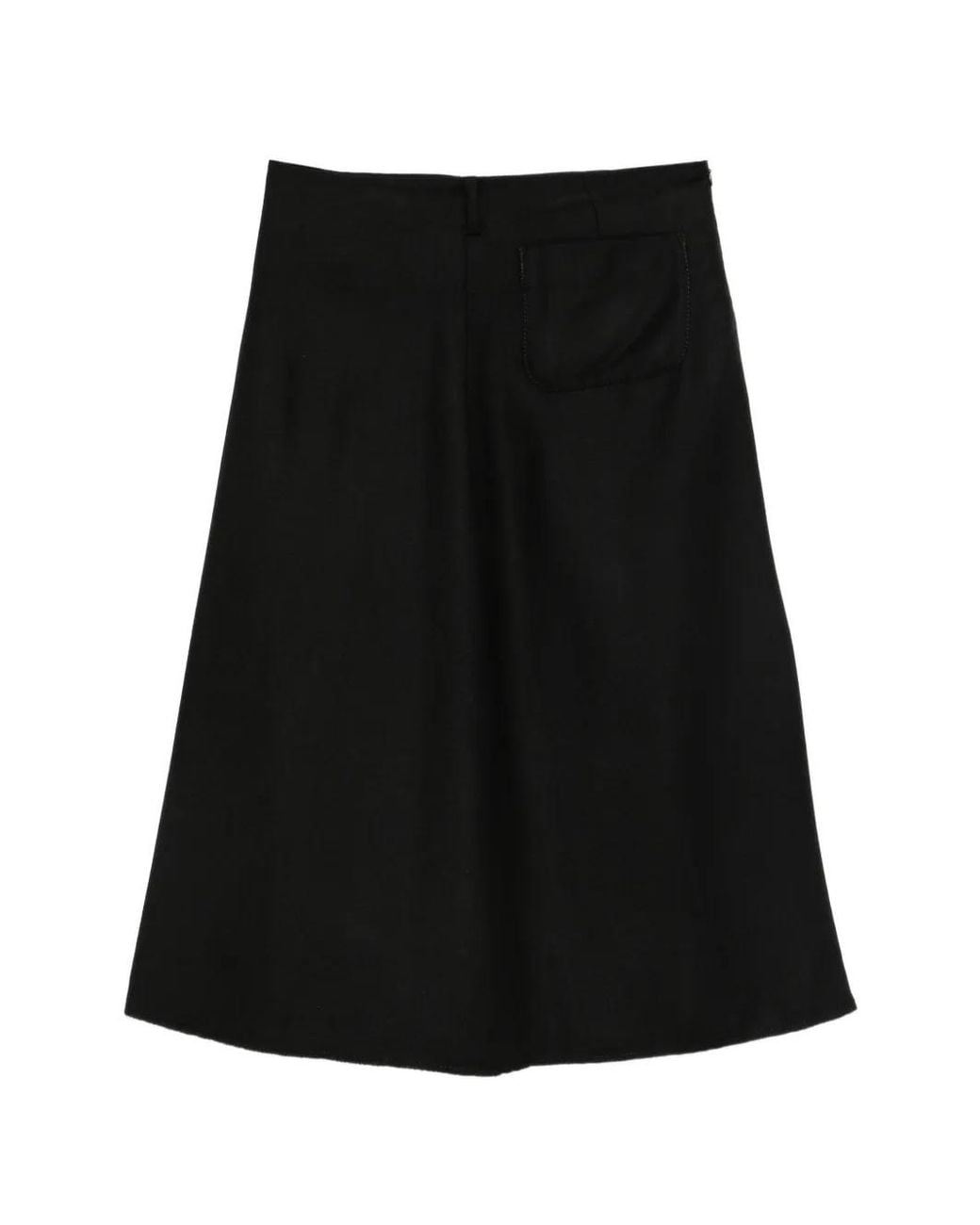 Susanne Bommer Black Patch-Pocket Midi A-Line Skirt