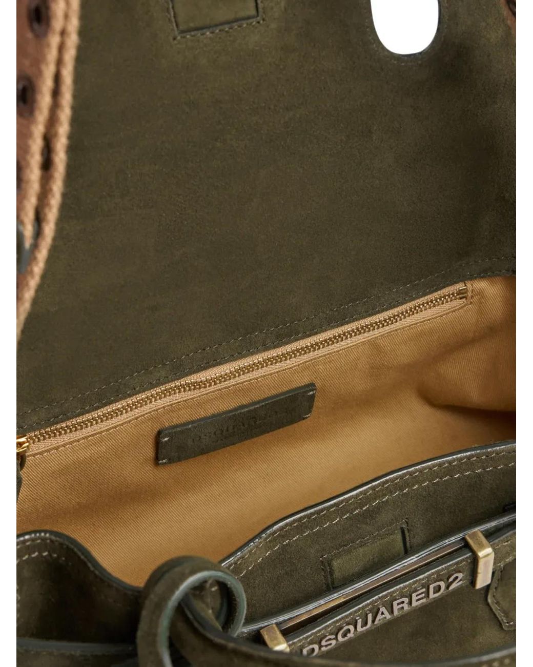 DSquared² Green Logo-Lettering Tote Bag