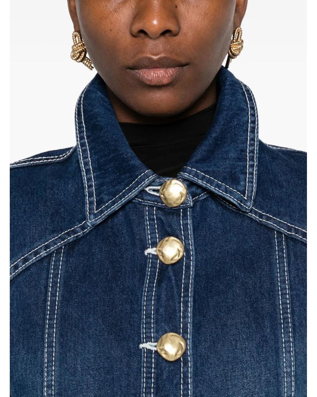 Aje. Blue Rylee Denim Overshirt