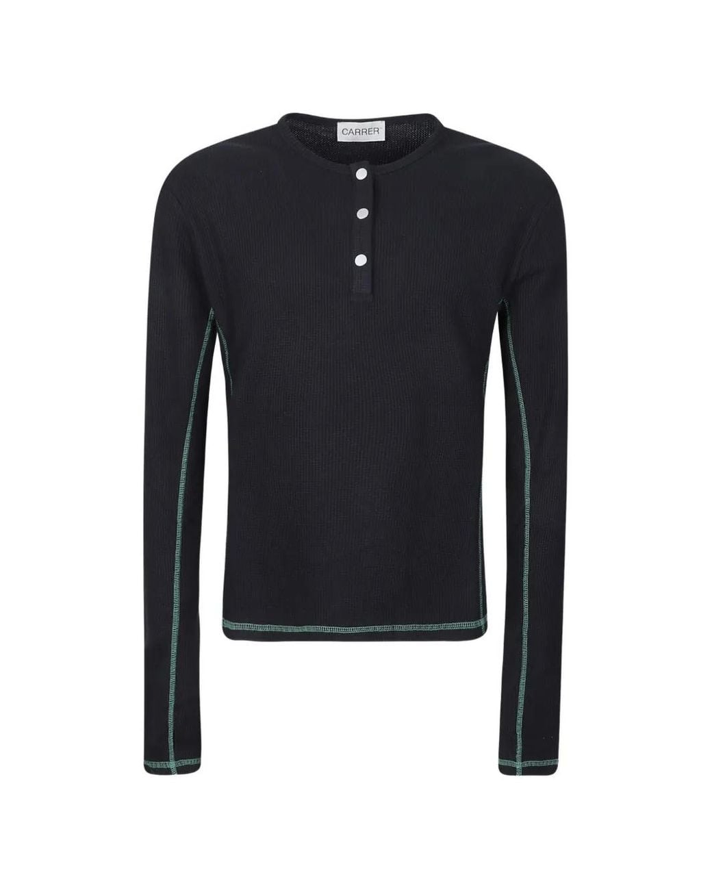Carrera Blue Lis Contrast-Stitch Henley for men