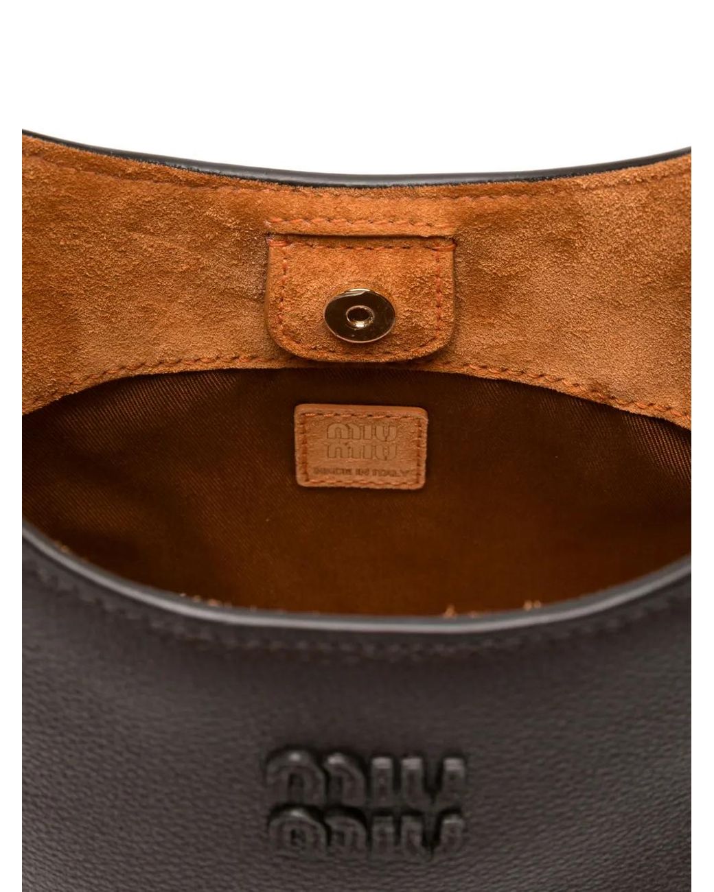 Miu Miu White Padlock Logo Cross Body Bag