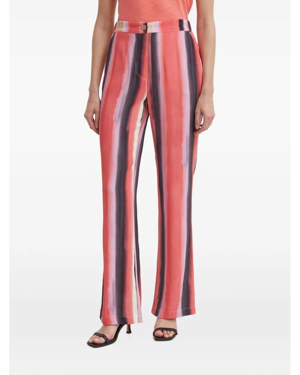 Sisley Red Striped Trousers