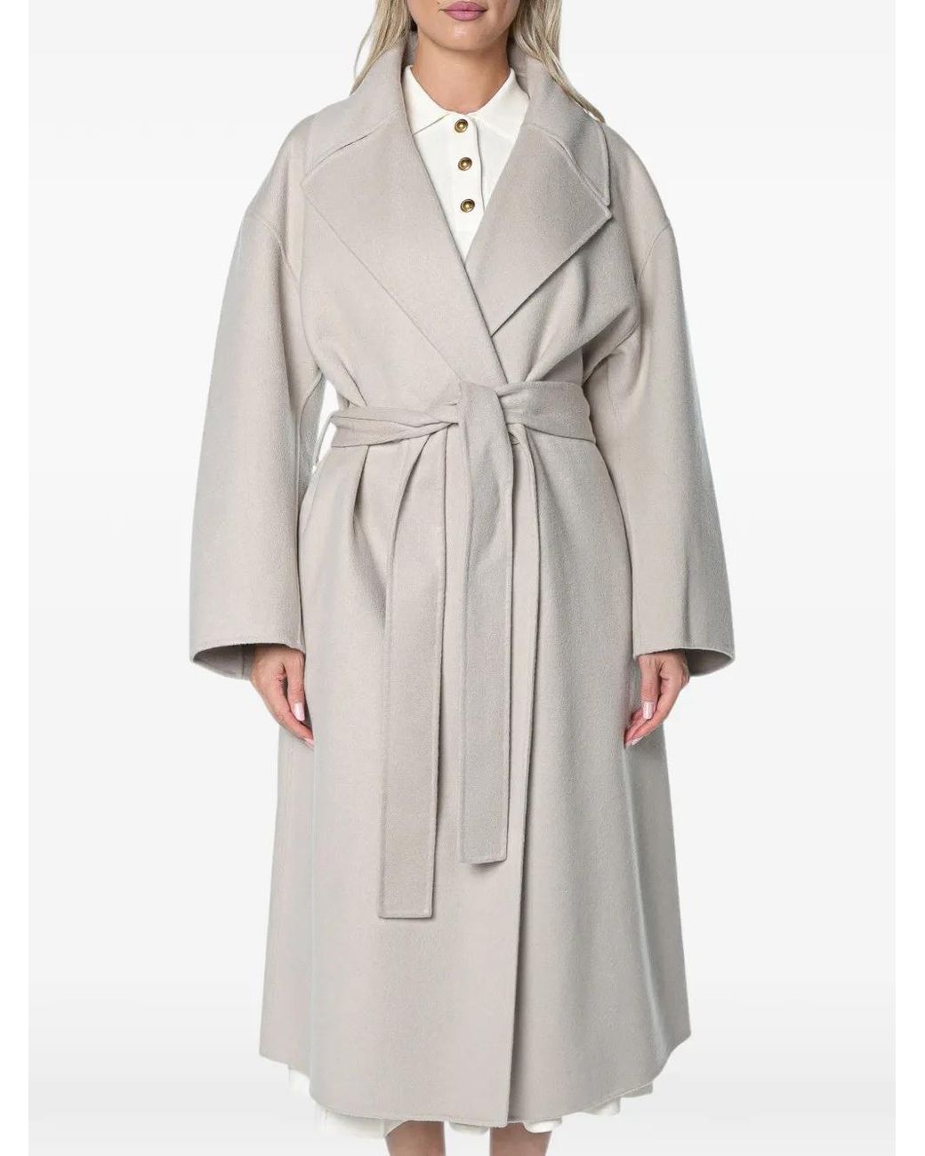 Drykorn Gray Bubdy Belted Wrap Coat