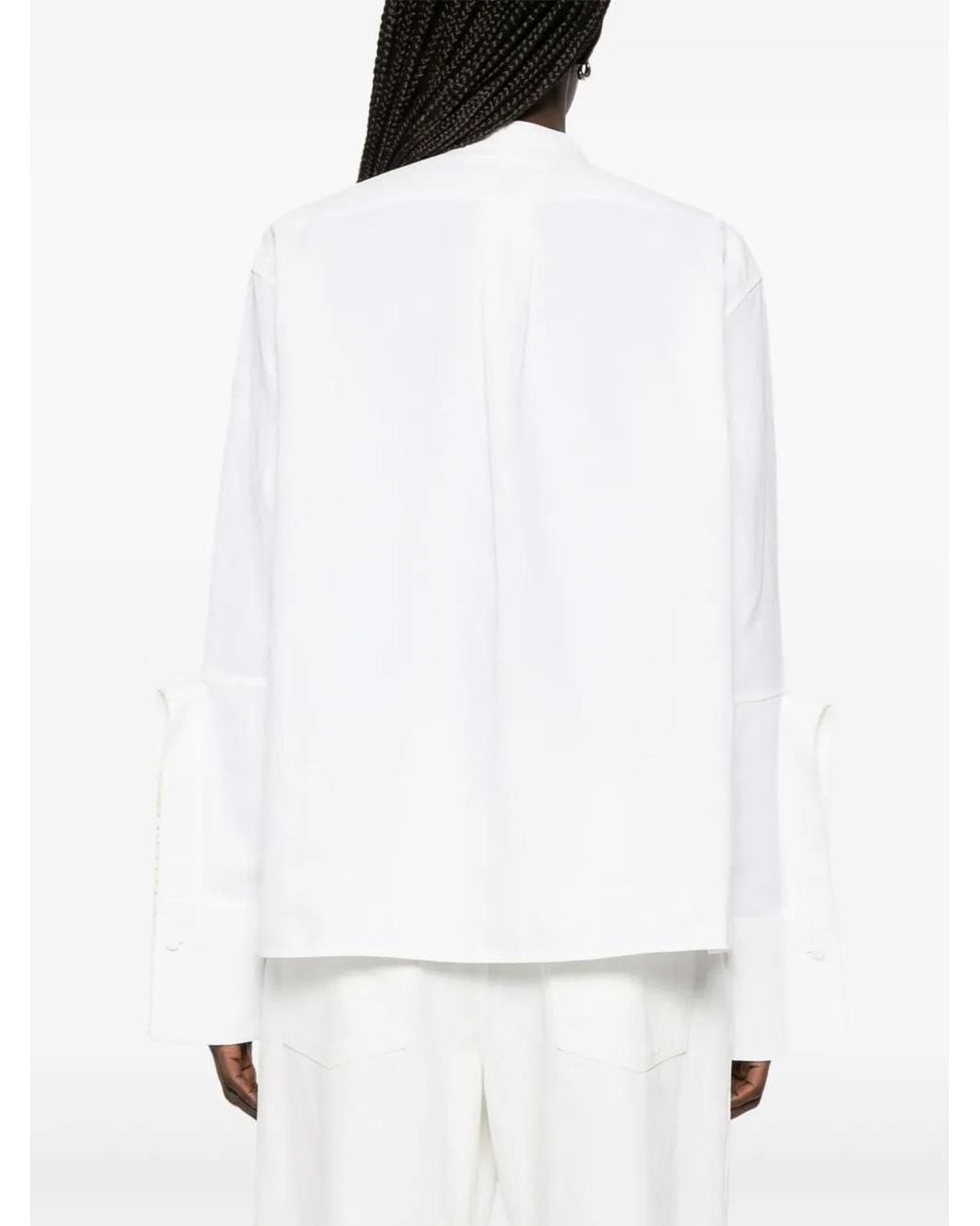 Jil Sander White Pintuck-Detailed Shirt