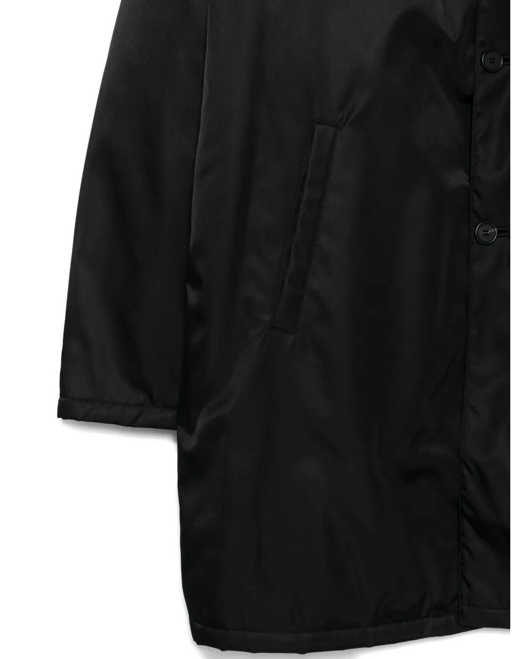 Prada Linea Rossa Black Single-Breasted Coat for men