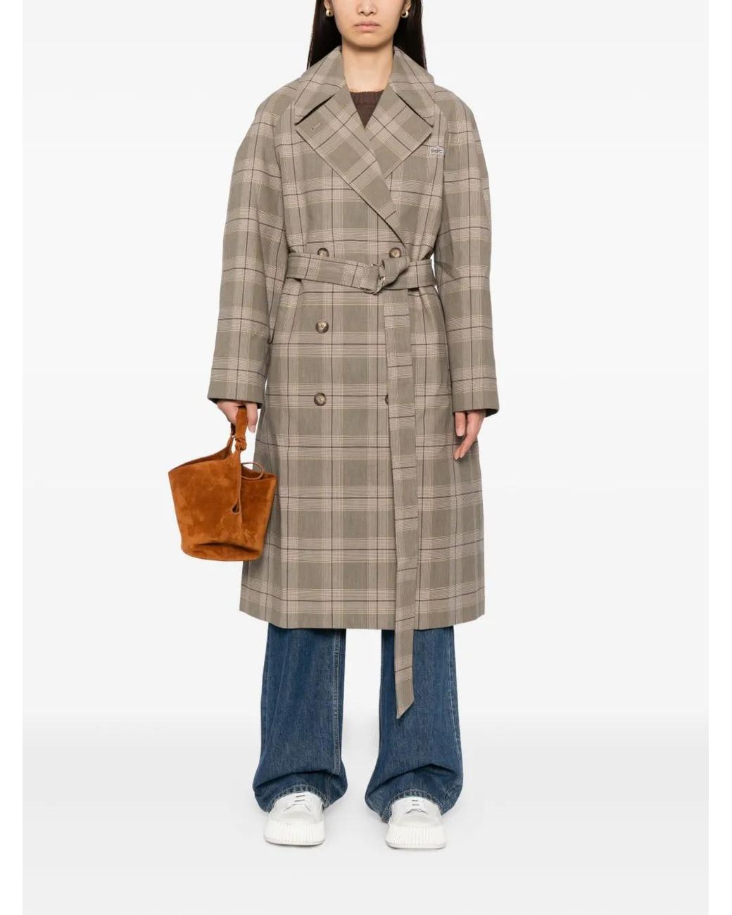 Lacoste Gray Plaid Coat