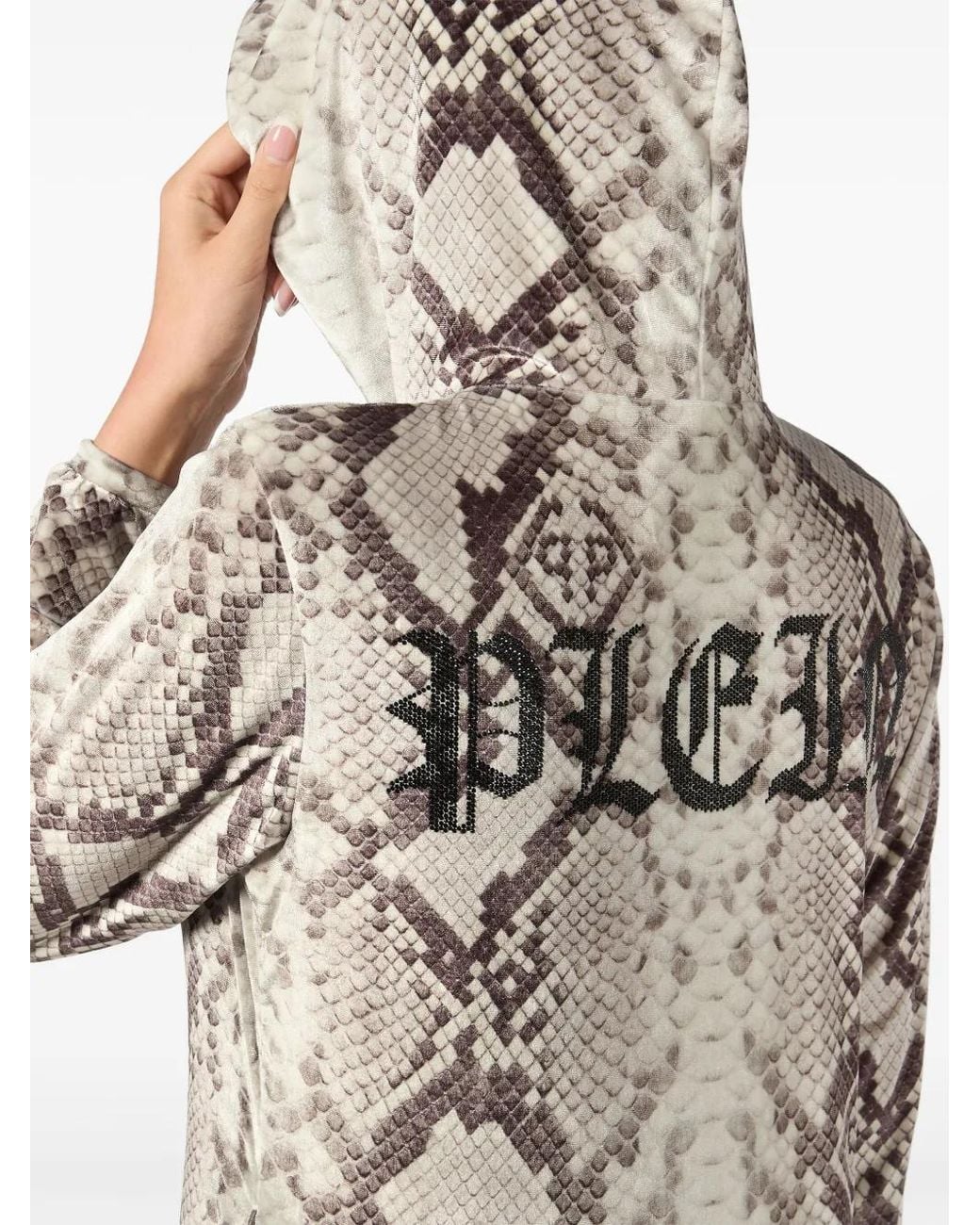 Philipp Plein Black Python-Print Tracksuit Set