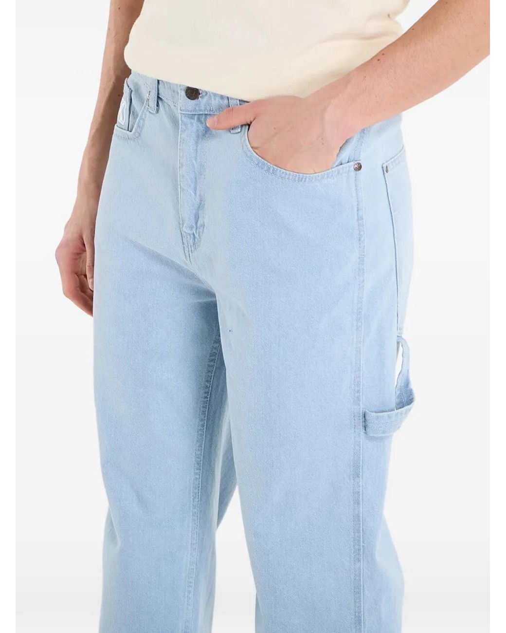 Karlkani Blue Logo-Embroidered Jeans for men