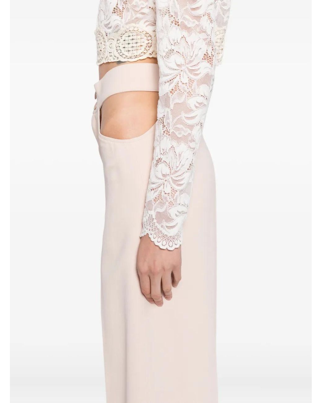 Xenia Magera Pink Cut-Out Detail Pants