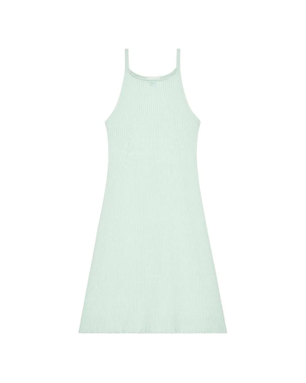 Courreges Ribgebreide Mini-Jurk in het Green