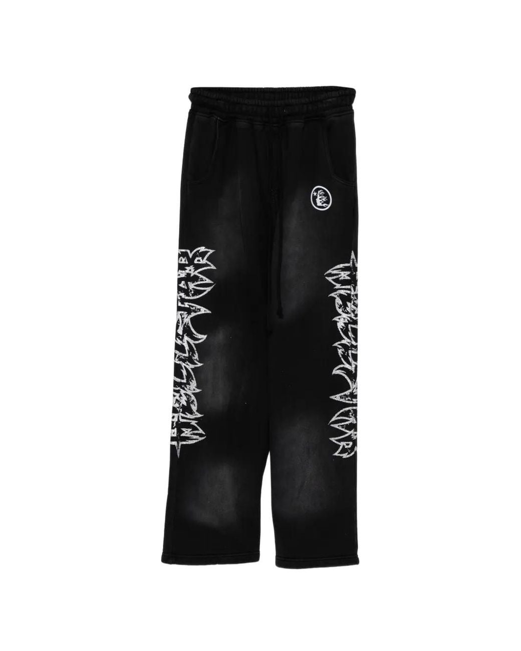 HELLSTAR Black Graphic-Print Track Pants for men