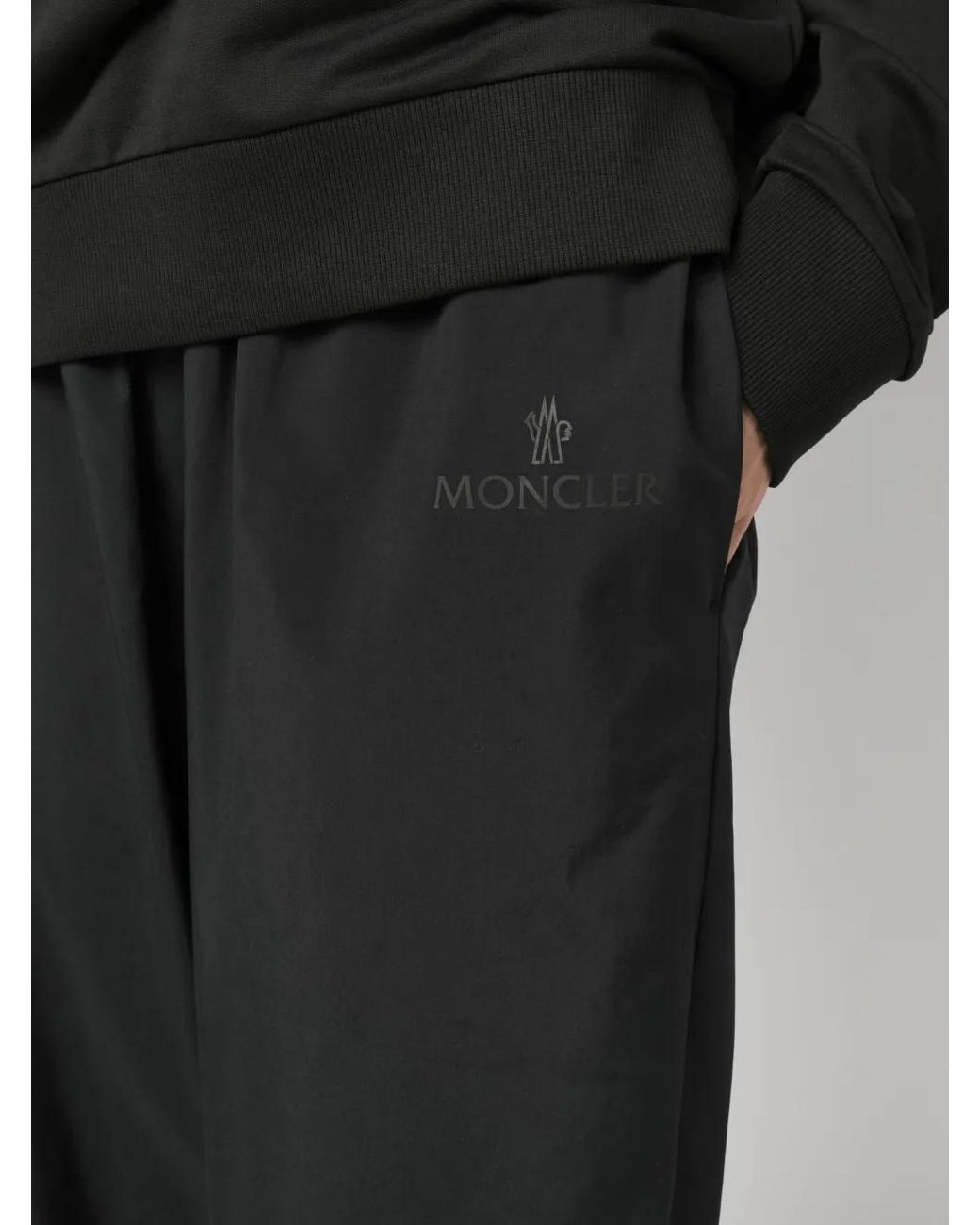 Moncler Black Drawstring-Waist Track Pants