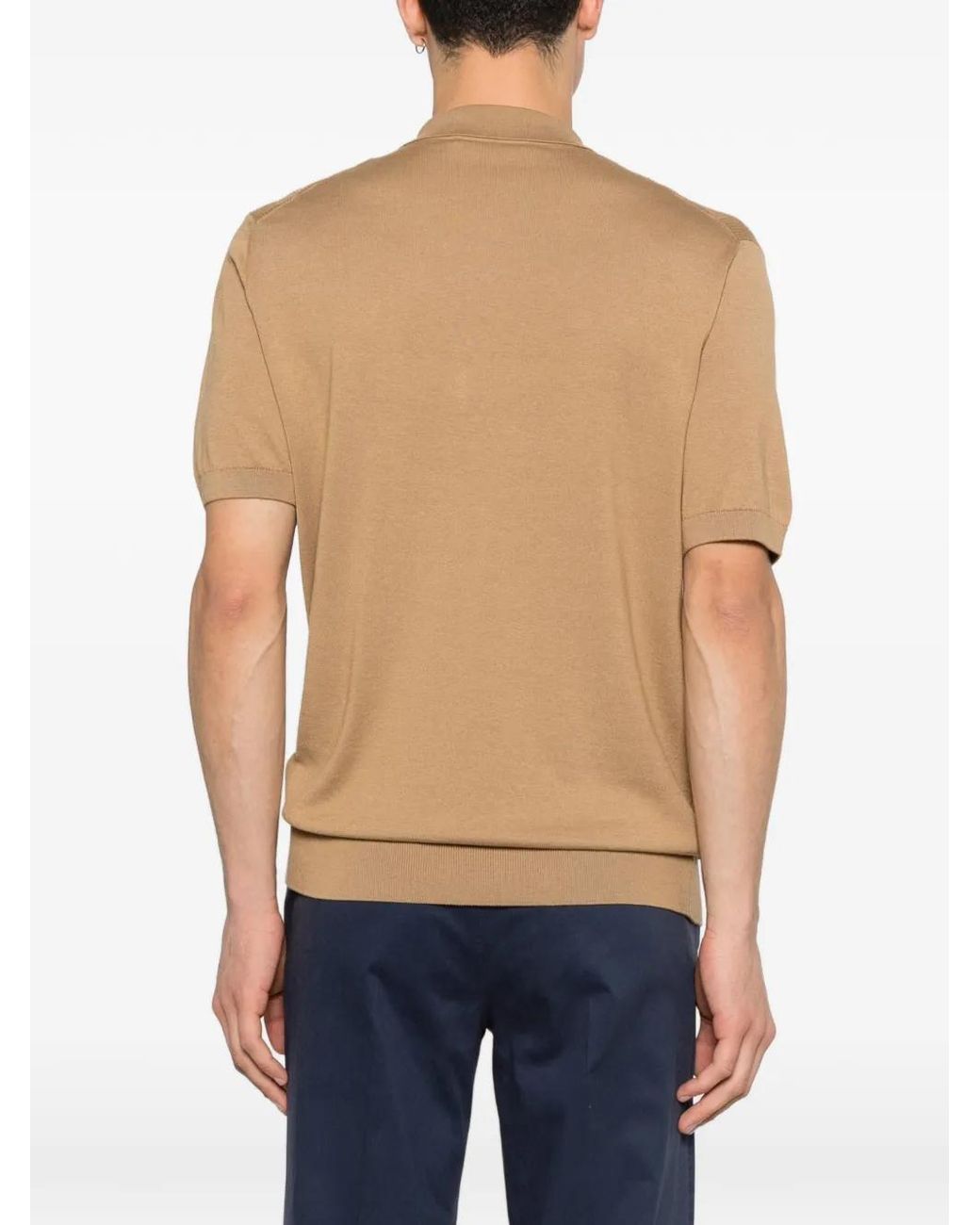 Corneliani Natural Textured Polo Shirt for men