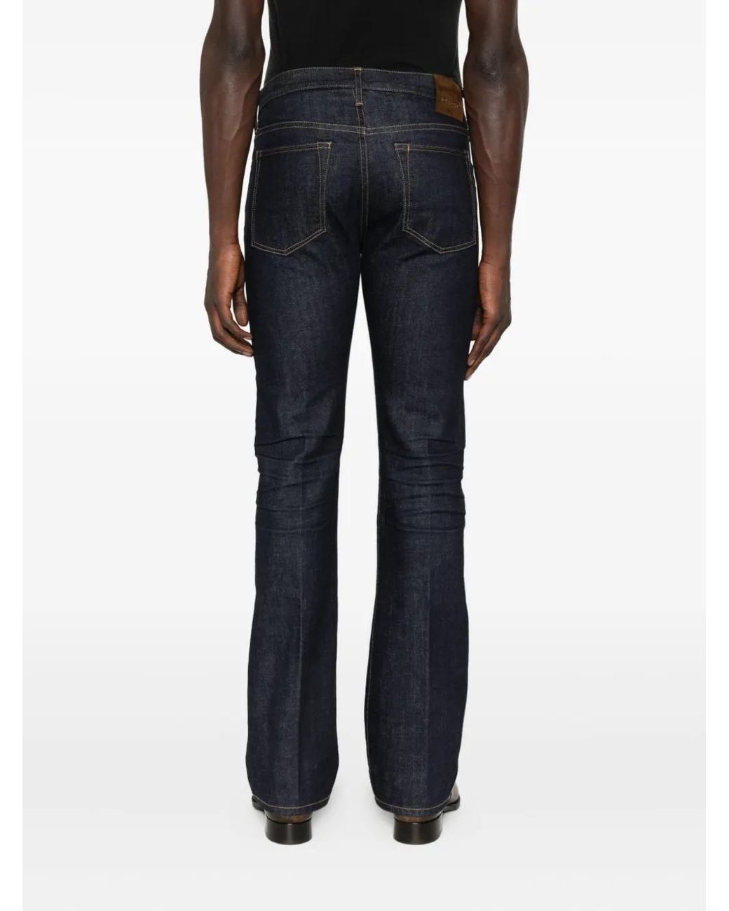 Tom Ford Blue Selvedge Bootcut Cotton Jeans for men