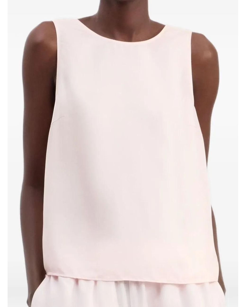 Loulou de Saison Pink Gem Draped Sleeveless Top