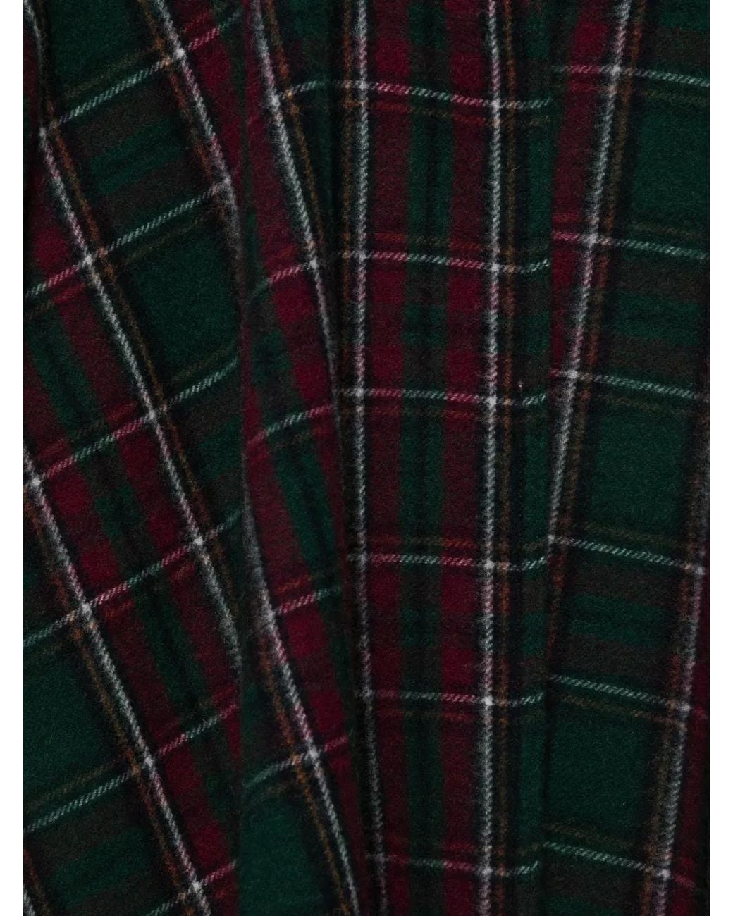 N°21 Black Check-Pattern Poncho