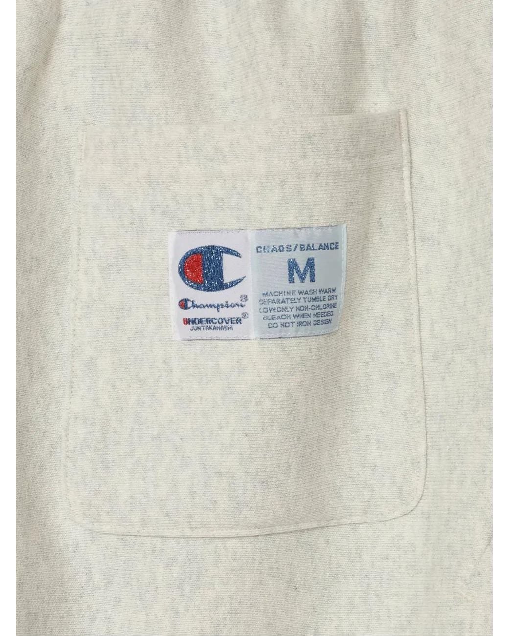 Undercover White X Champion Logo-Patch Track Pants for men