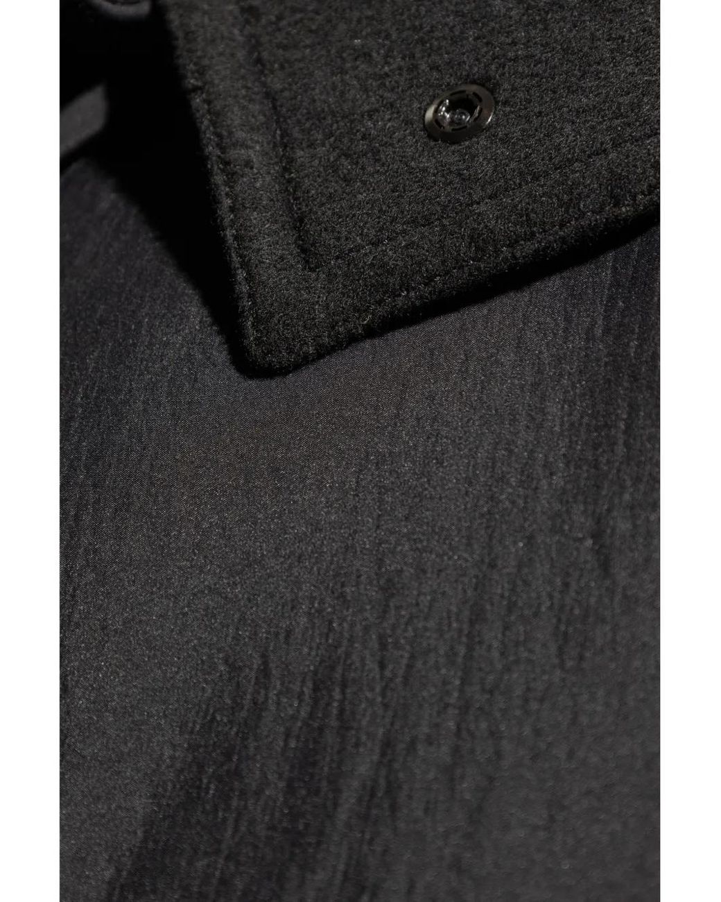 Y-3 Black Hooded Trench Coat for men