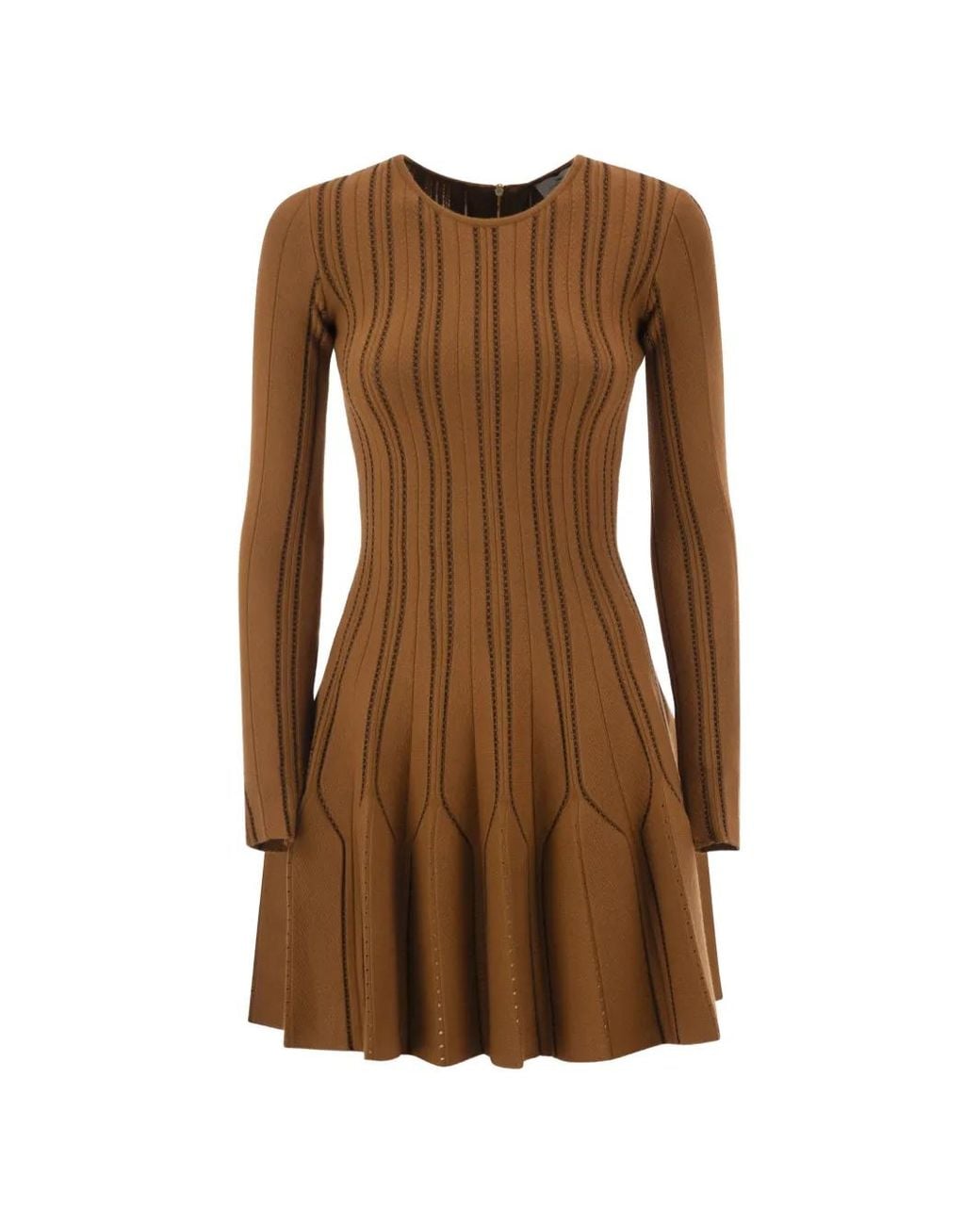 Elisabetta Franchi Brown Origami Mini Dress