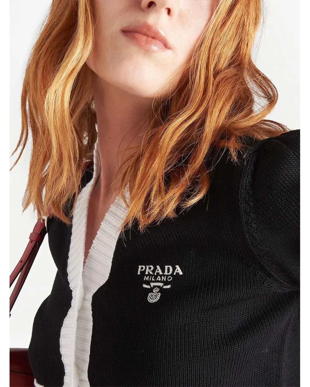 Prada Cropped Vest in het Black