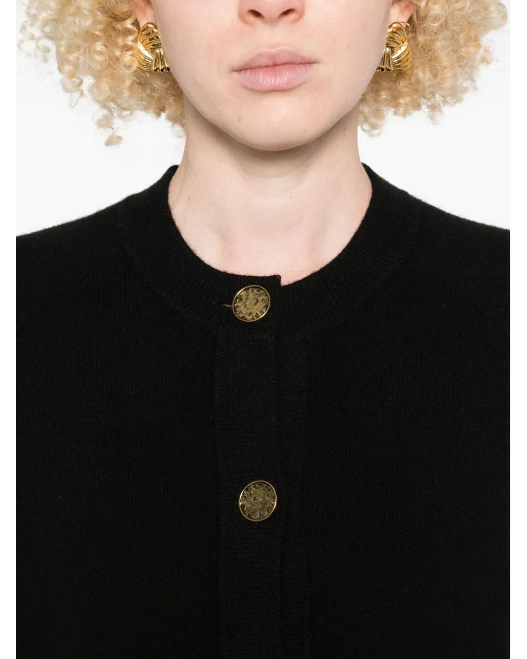 Totême  Black Cashmere And Wool Cardigan