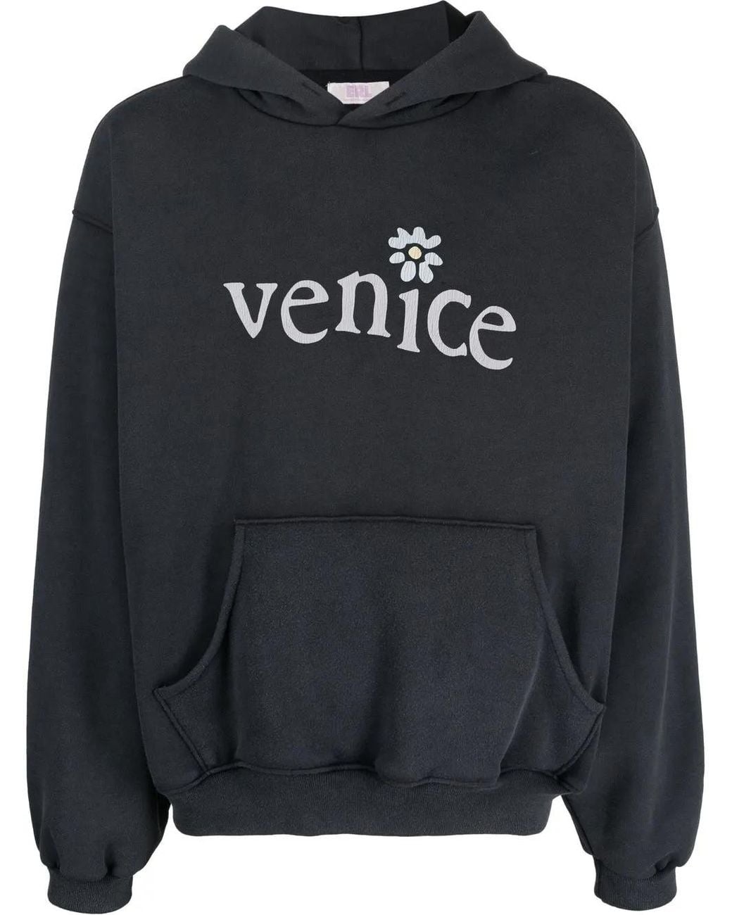 ERL Black Venice Fleece Hoodie