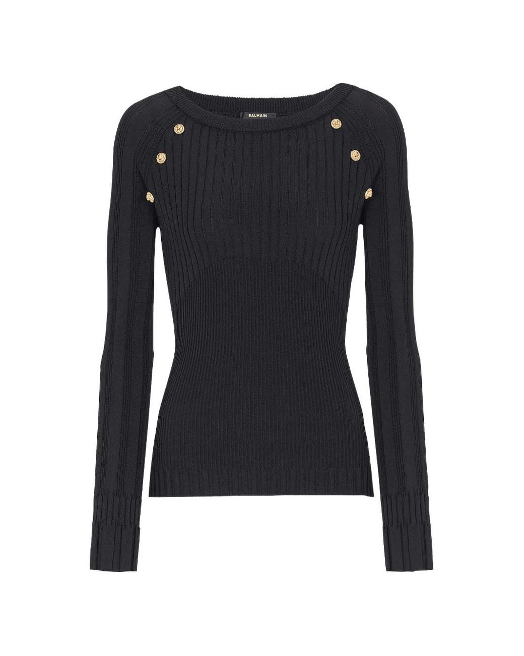 Balmain Trui Met Drie Knopen in het Black