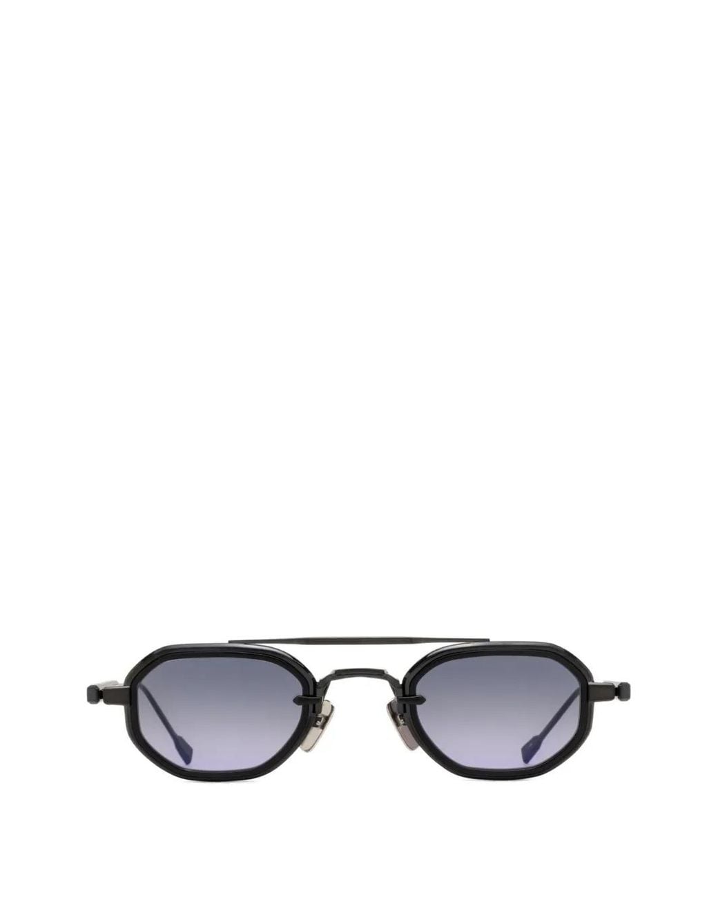 Sato Eyewear White Avior-T Geometric-Frame Sunglasses