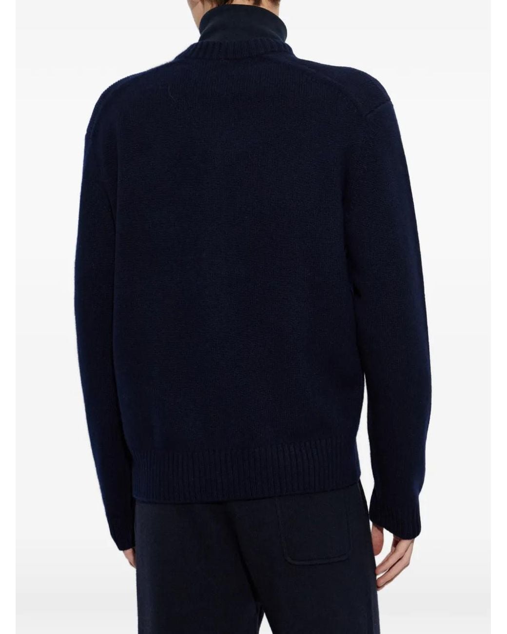 Lisa Yang Blue Fenris V-Neck Cardigan for men