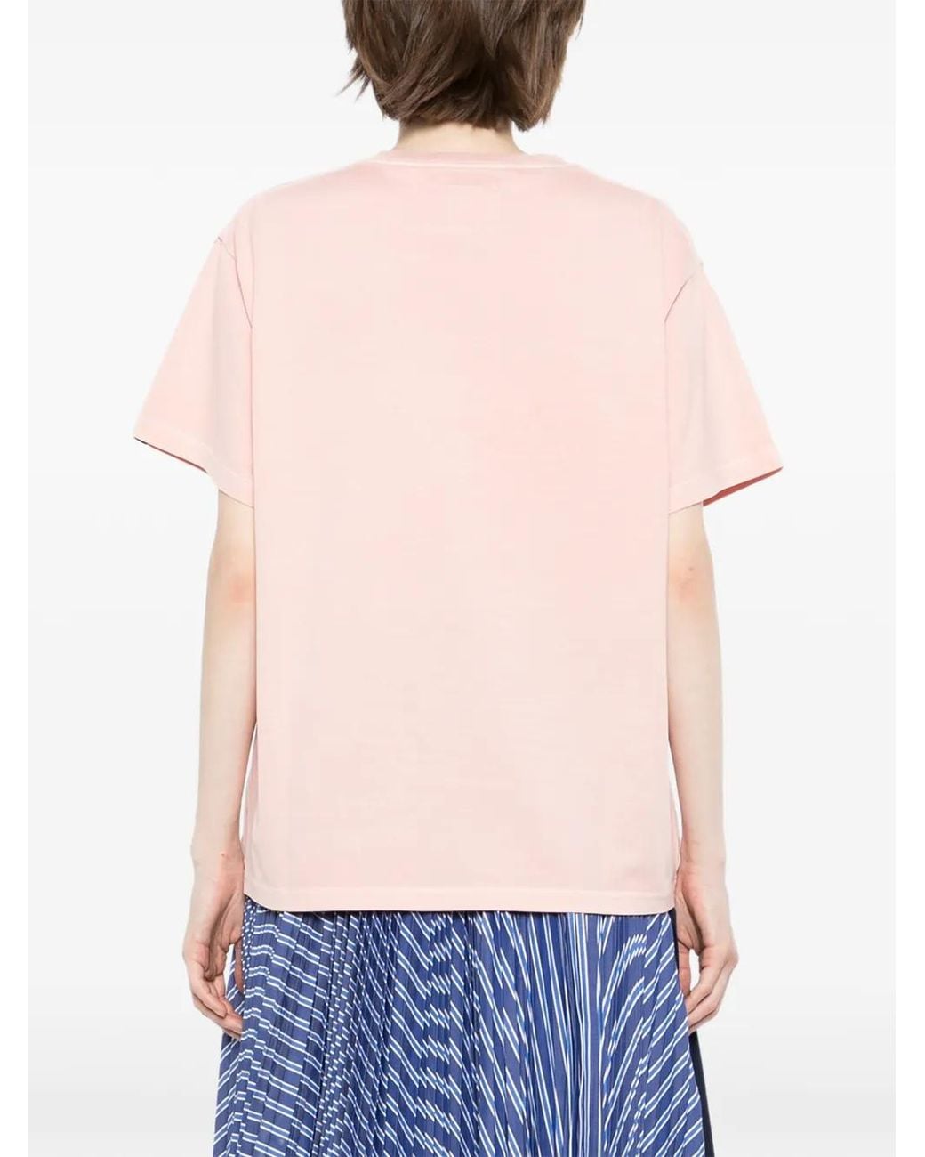 SPORT b. by agnès b. Pink Dinosaur-Embroidered Short-Sleeves T-Shirt