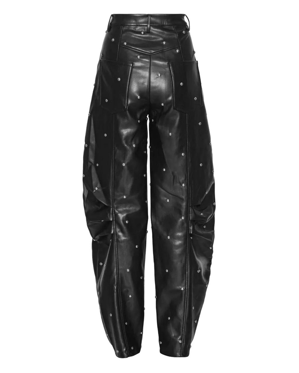 ROTATE BIRGER CHRISTENSEN Black Studded Cargo Trousers