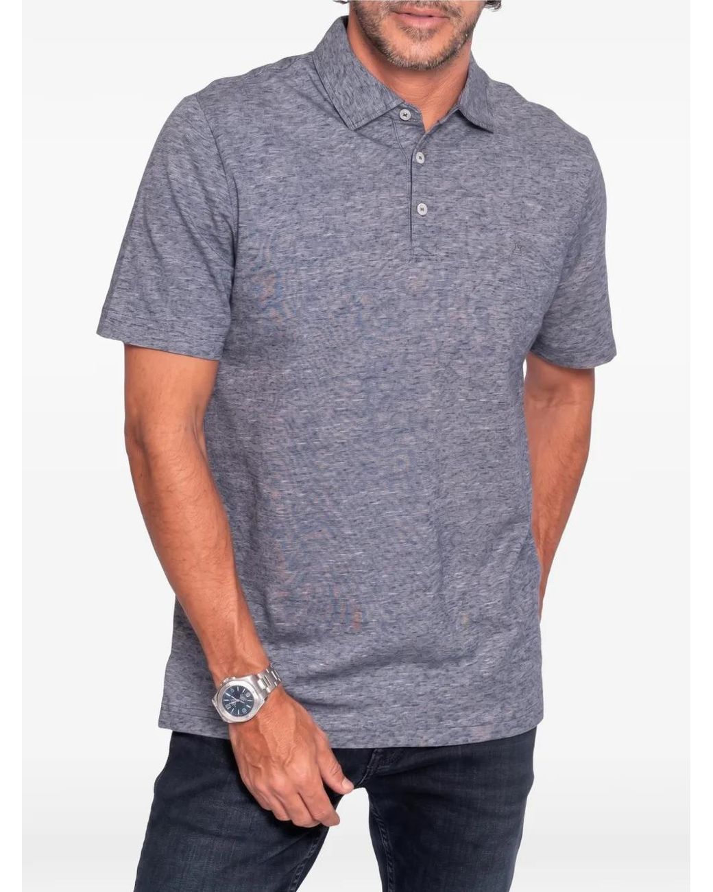 Polo Ralph Lauren Gray Cotton-Blend Polo Shirt for men
