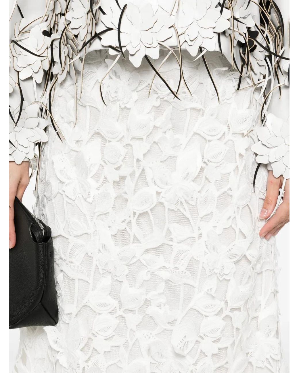 Jonathan Simkhai White Ambrosia Midi Skirt