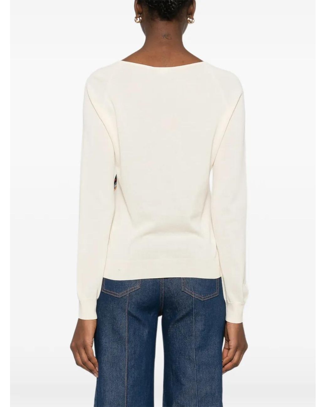 Etro Natural Cotton-Blend Jacquard Sweater With Inlays