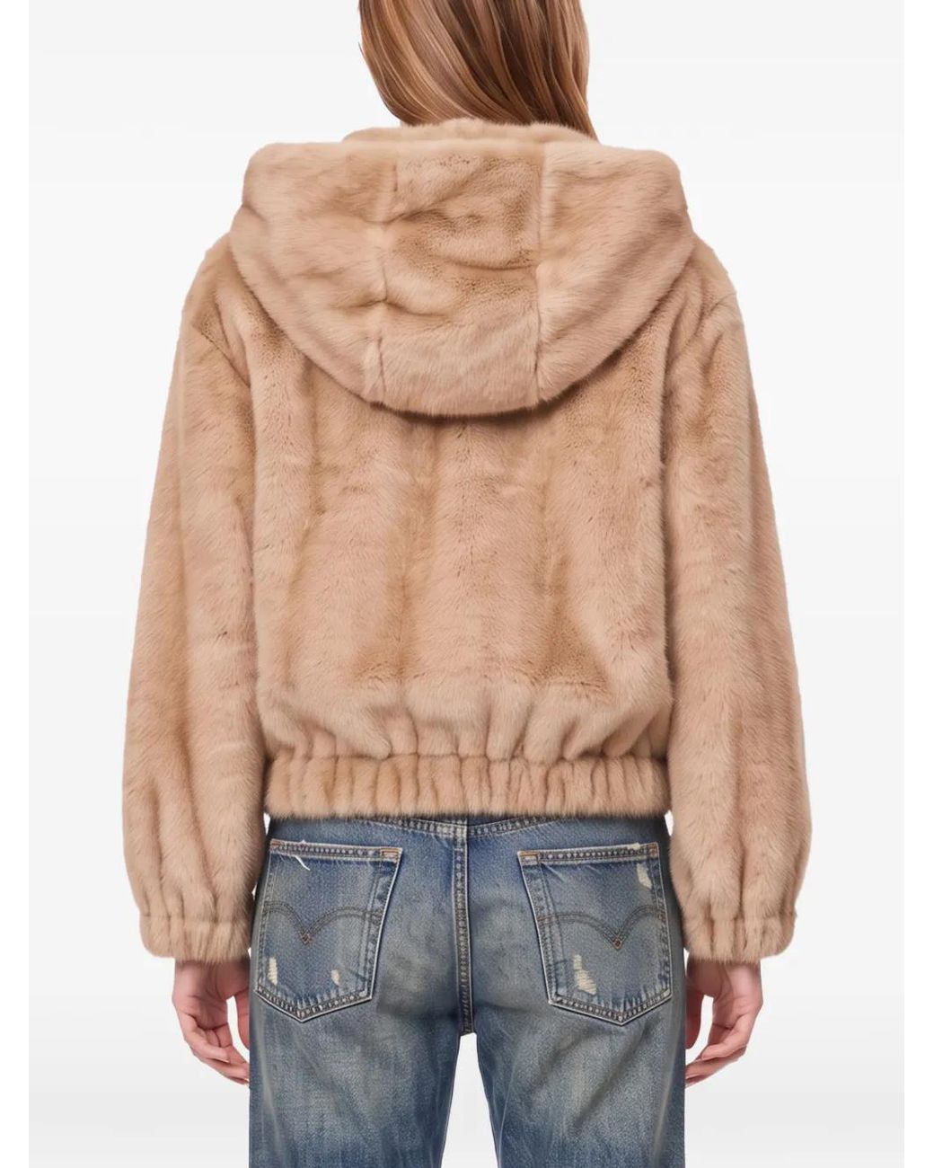 Antonelli Natural Faux-Fur Hooded Jacket