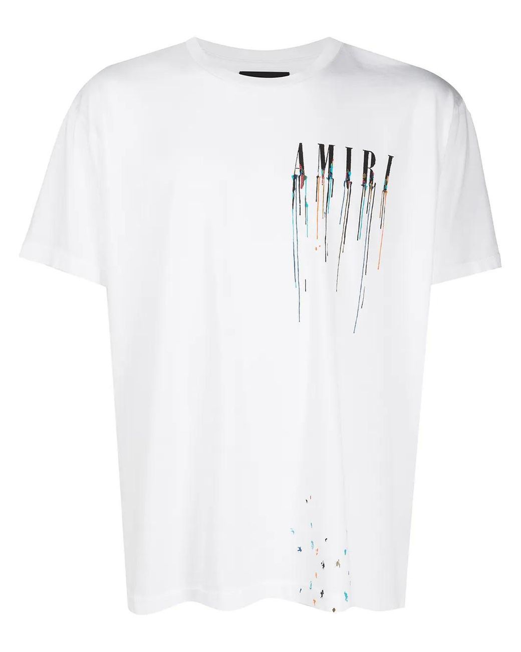 Amiri White Logo-Print Short-Sleeved T-Shirt for men