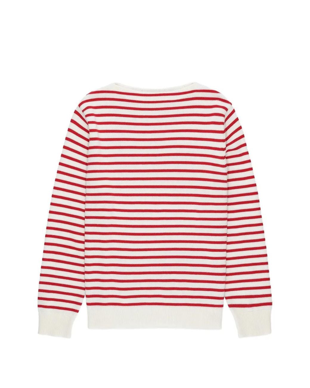 Fortela Red Noha1 Striped Boat-Neck Sweater for men