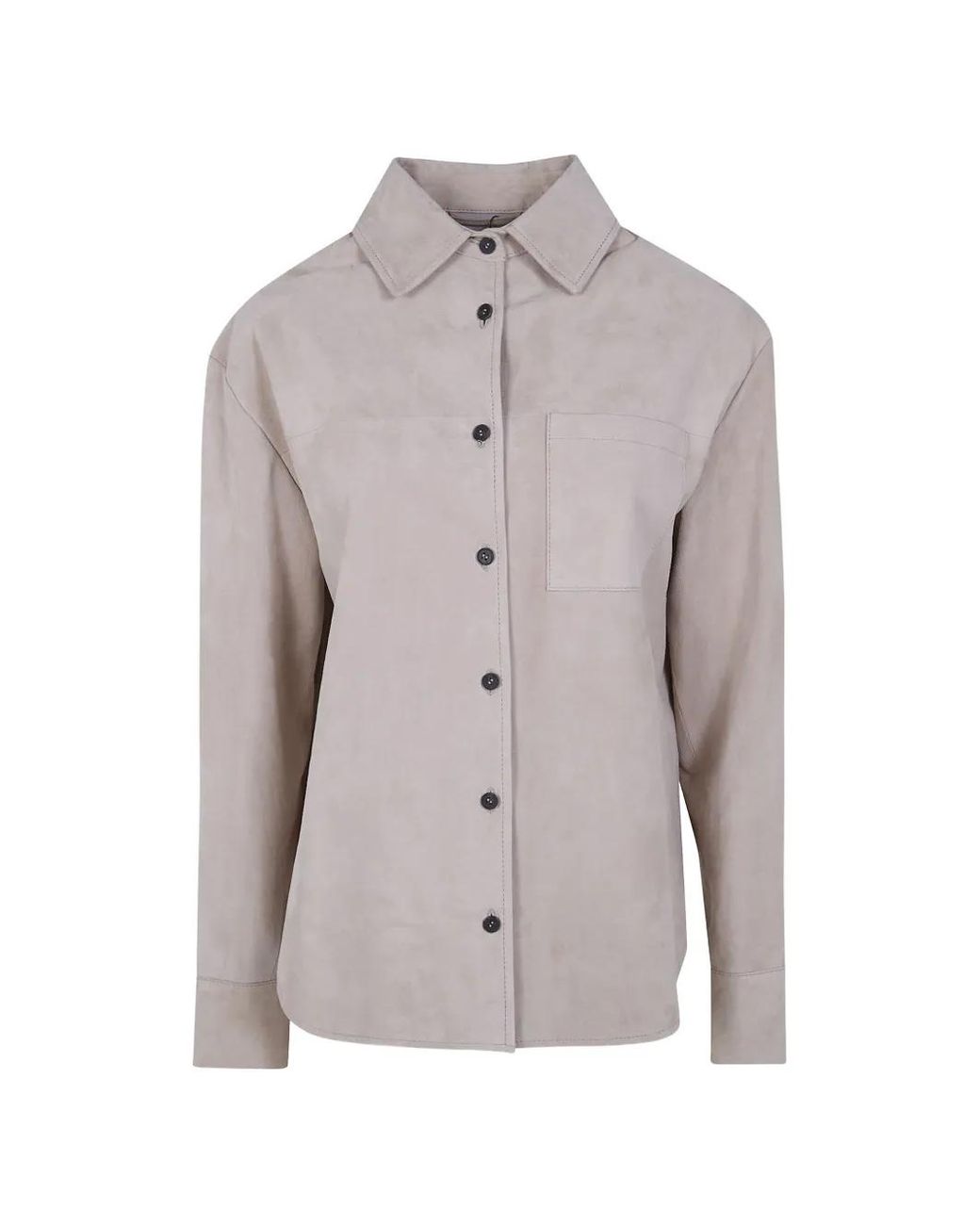 DR. HOPE Gray Pocket Suede Jacket