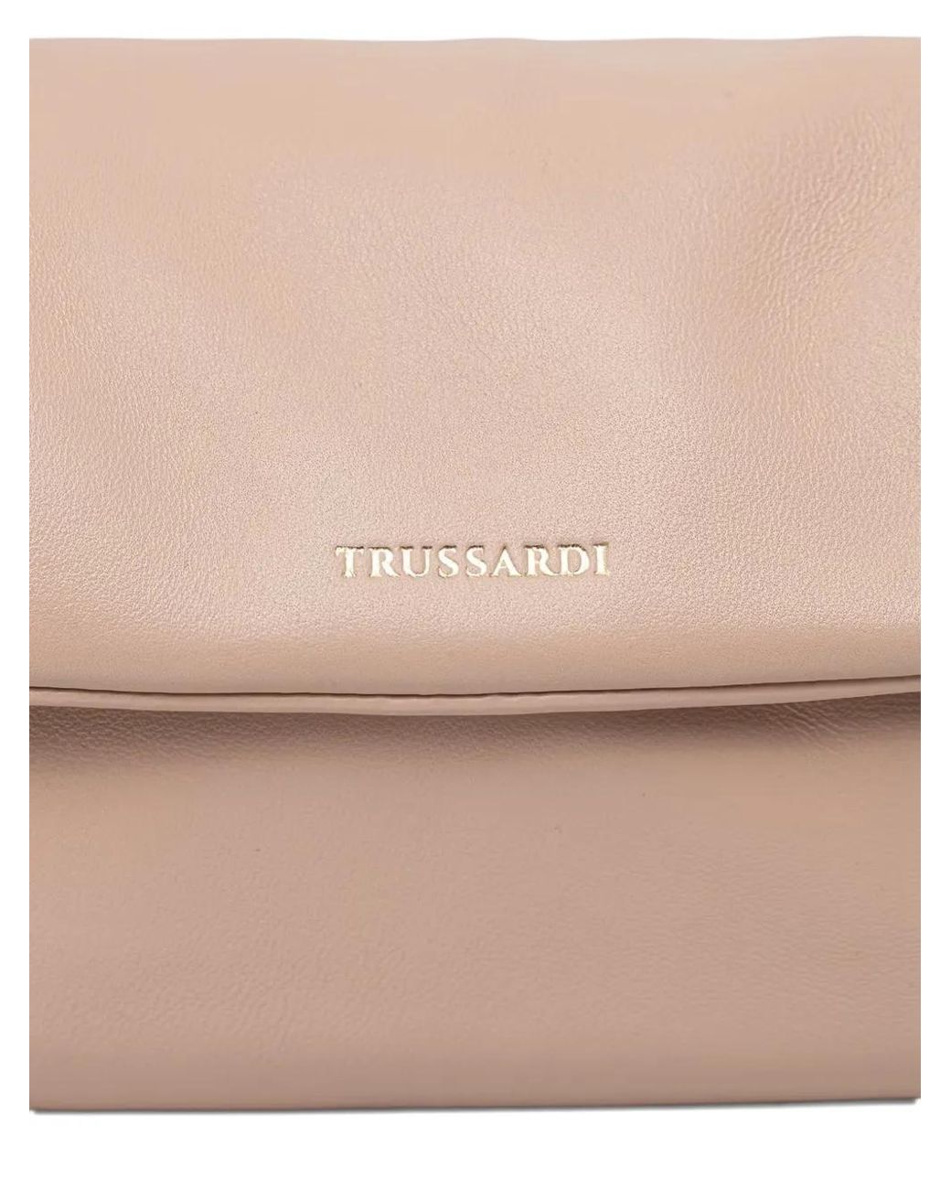 Trussardi Pink Logo-Lettering Foldover Tote Bag