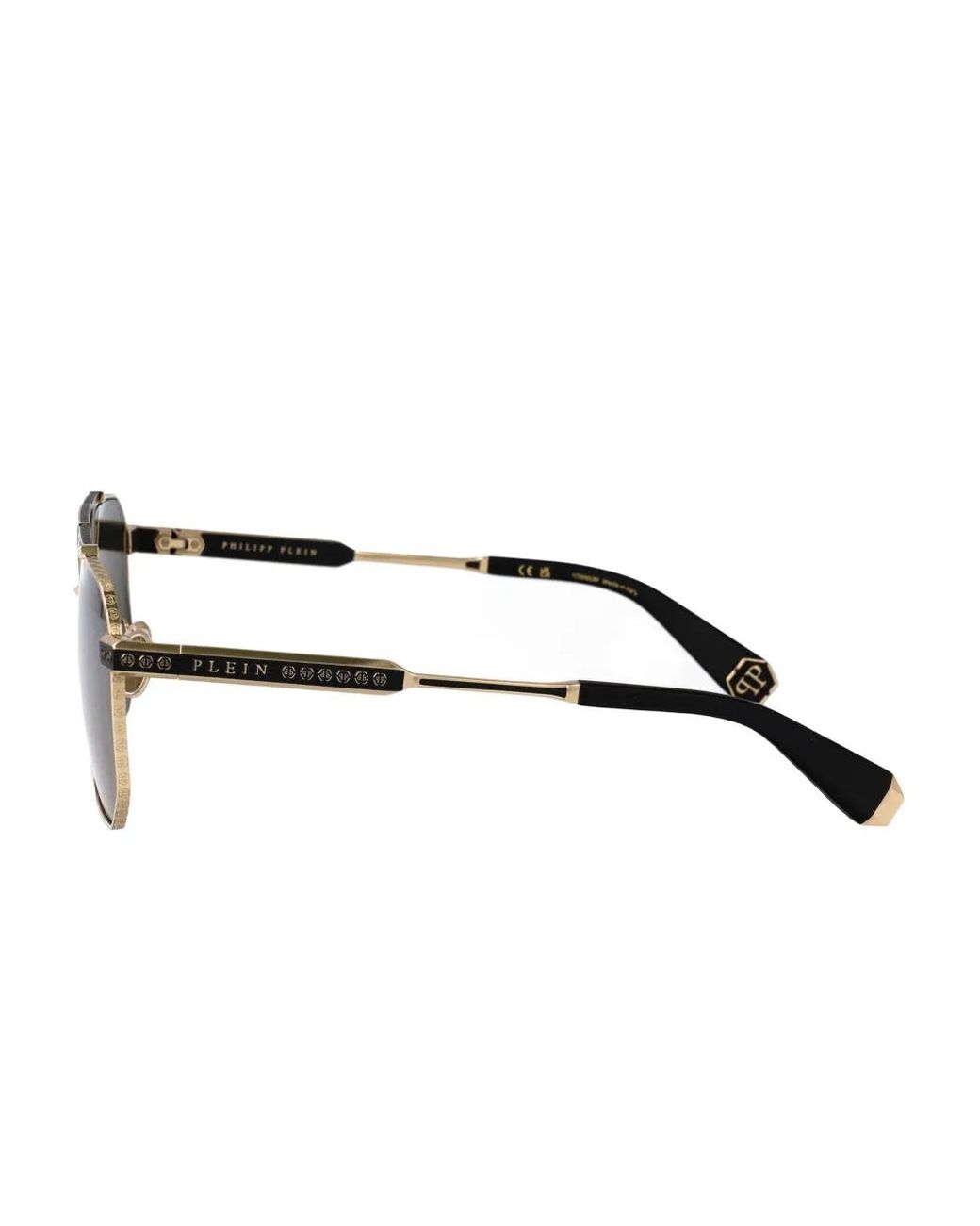 Philipp Plein Green Pilot-Frame Sunglasses for men