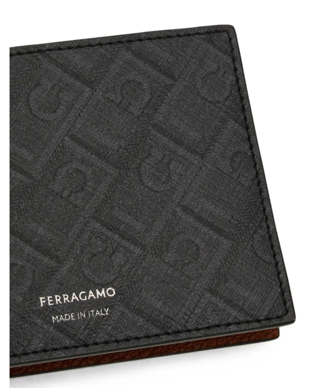 Ferragamo Gray Monogram Wallet for men