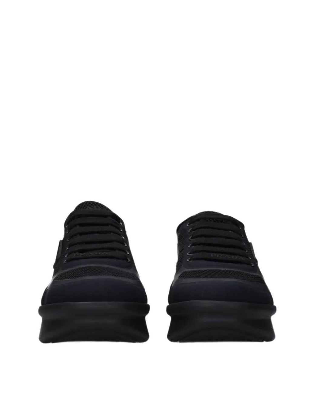 Prada Black Logo-Detail Sneakers