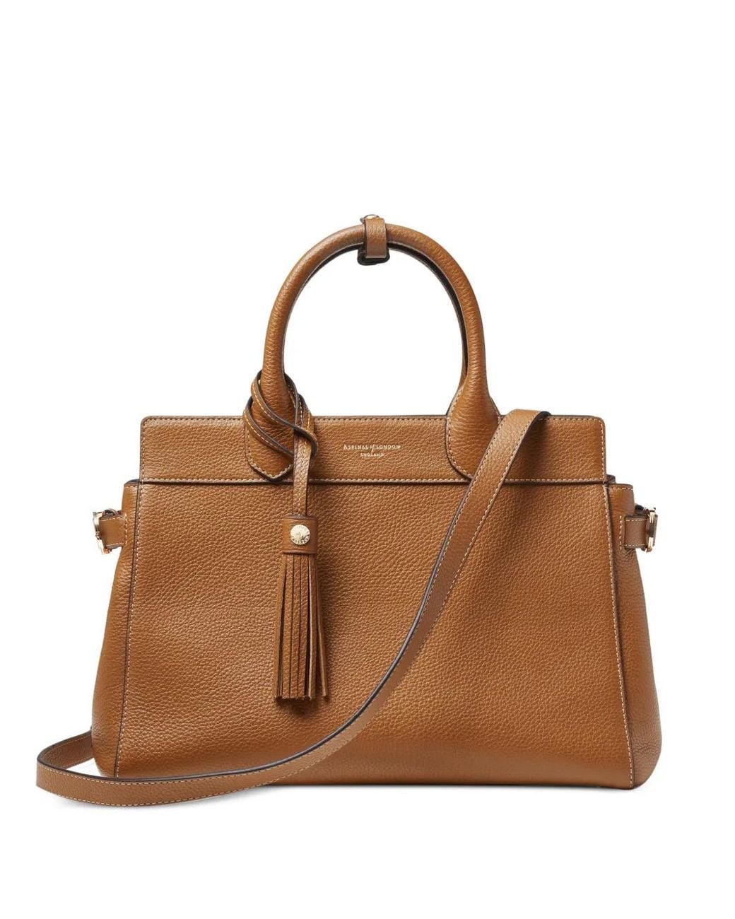 Borsa Tote Savannah di Aspinal in Brown