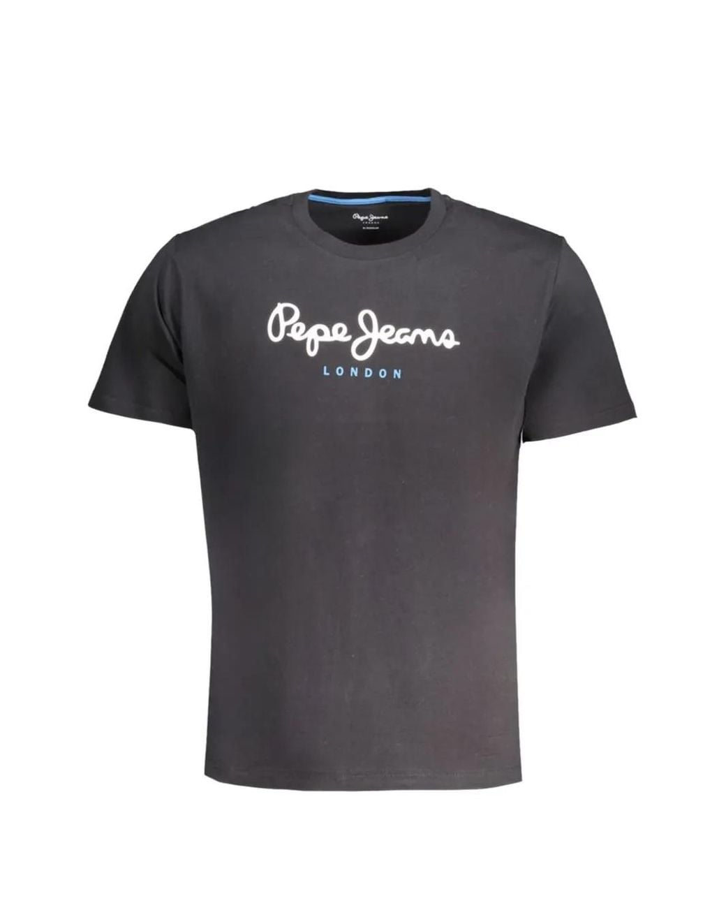 Pepe Jeans Black Logo-Print T-Shirt for men