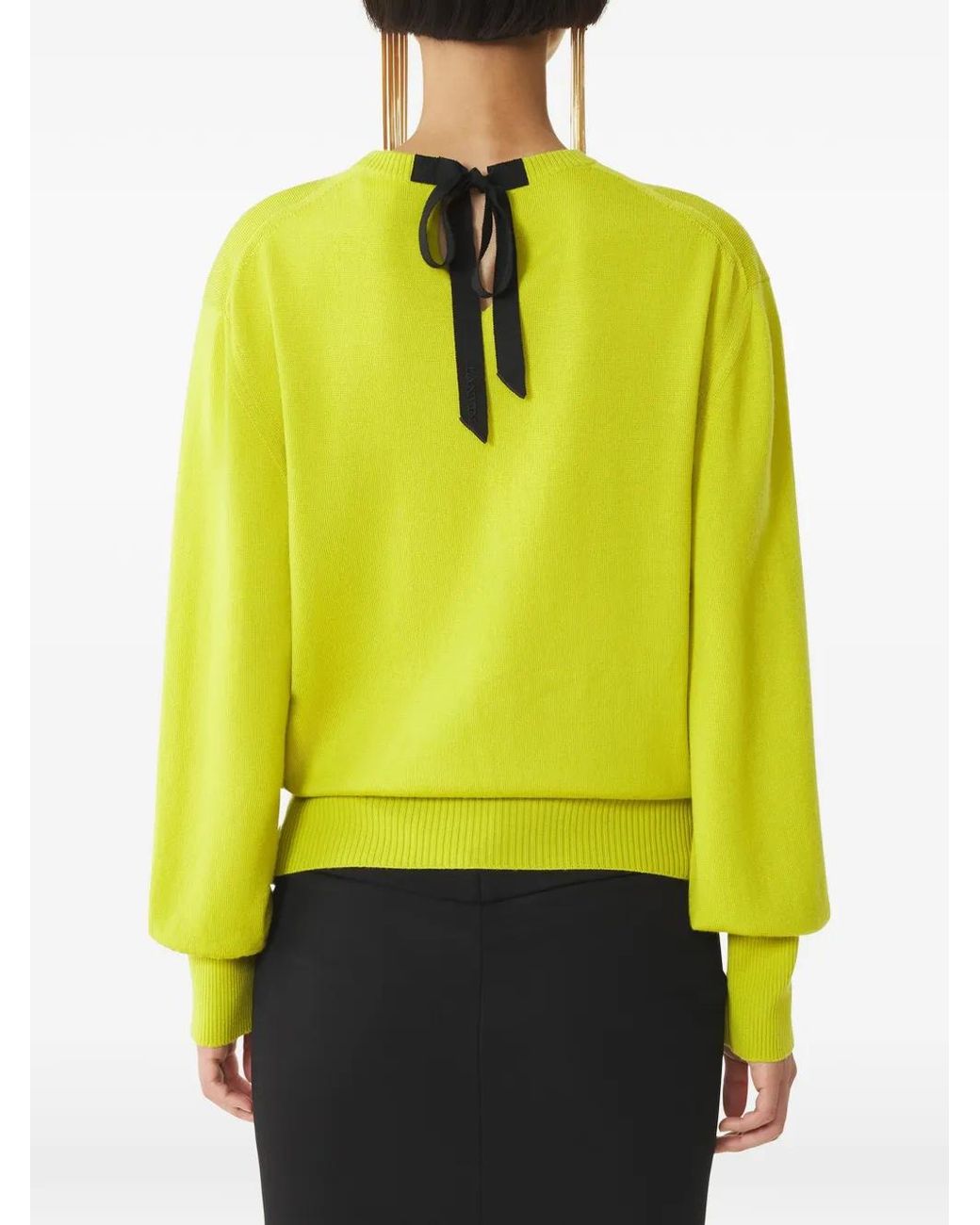 Lanvin Yellow Gros Grain Detail Jumper