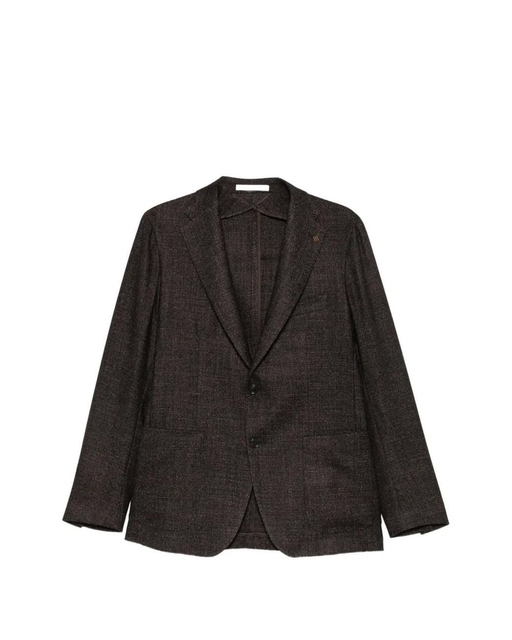 Tagliatore Black Single-Breasted Blazer for men
