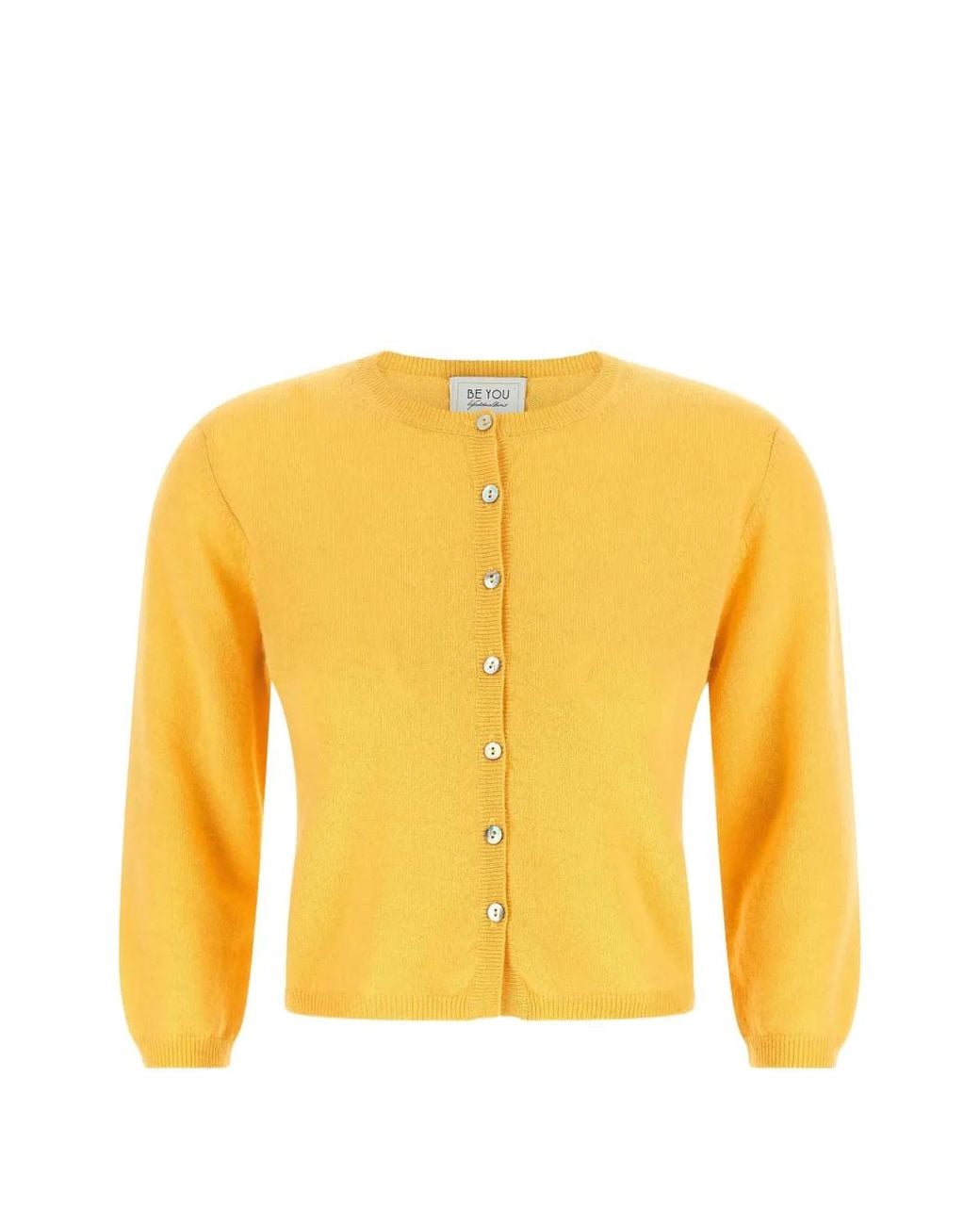 Be You Yellow Fine-Knit Cardigan