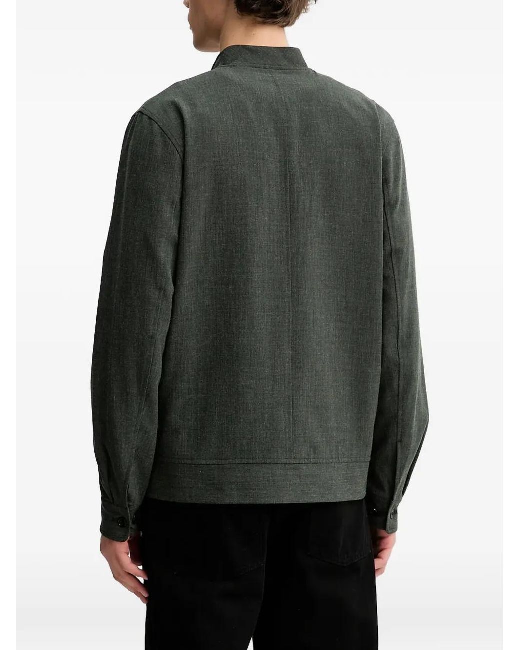 Les Deux Gray Como Reg Zip-Up Bomber Jacket for men