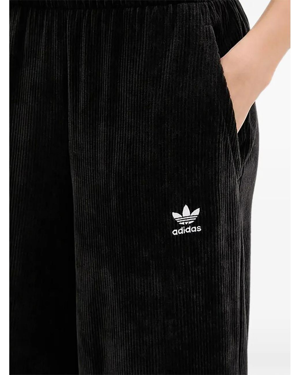 Adidas Black Corduroy Trousers