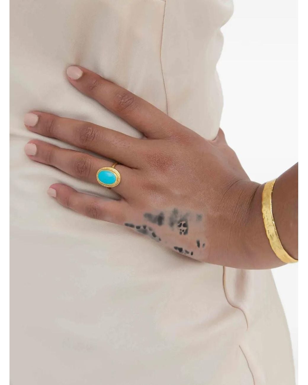 Ottoman Hands Blue Cocktail Rings